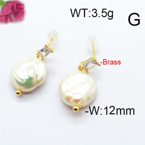 Fashion Brass Earrings  F6E301039vhha-J116
