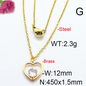 Fashion Brass Necklace  F6N402972aakj-J116
