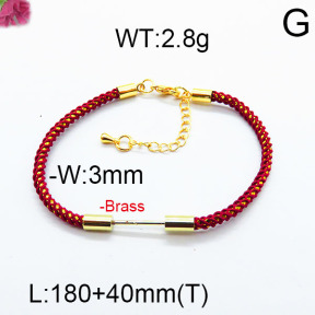 Fashion Brass Bracelet  F6B800443bbov-J111