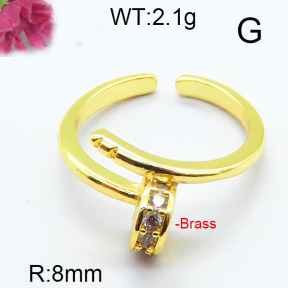 Fashion Brass Ring  F6R400640bbov-J111
