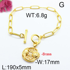 Fashion Brass Bracelet F6B404262bhia-J40