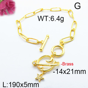 Fashion Brass Bracelet F6B404279bhia-J40