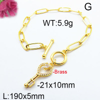 Fashion Brass Bracelet F6B404284bhia-J40