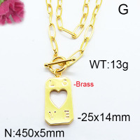 Fashion Brass Necklace F6N200165ahjb-J40