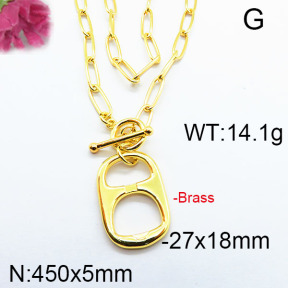Fashion Brass Necklace F6N200167bhia-J40
