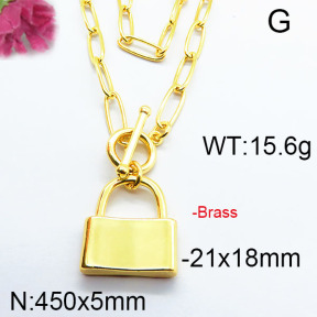 Fashion Brass Necklace F6N200169bhia-J40