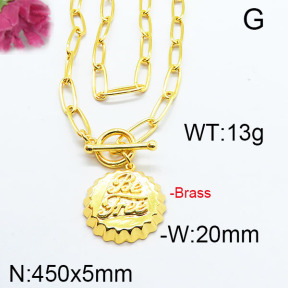 Fashion Brass Necklace F6N200170ahjb-J40