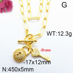 Fashion Brass Necklace F6N402977vhmv-J40