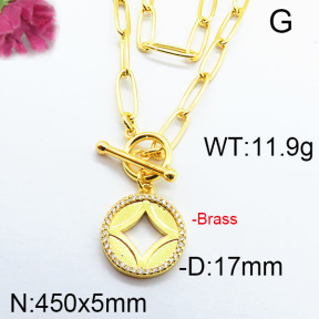 Fashion Brass Necklace F6N402978vhkb-J40