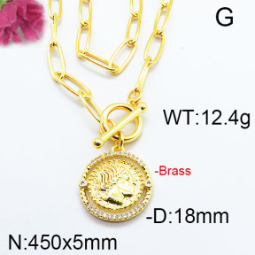Fashion Brass Necklace F6N402983ahjb-J40