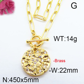 Fashion Brass Necklace F6N402985ahlv-J40