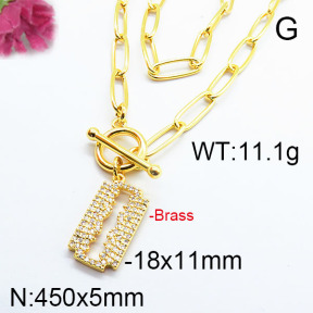 Fashion Brass Necklace F6N402986vhkb-J40