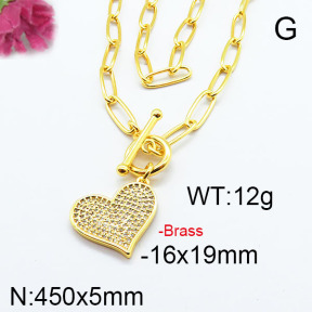 Fashion Brass Necklace F6N402990ahlv-J40