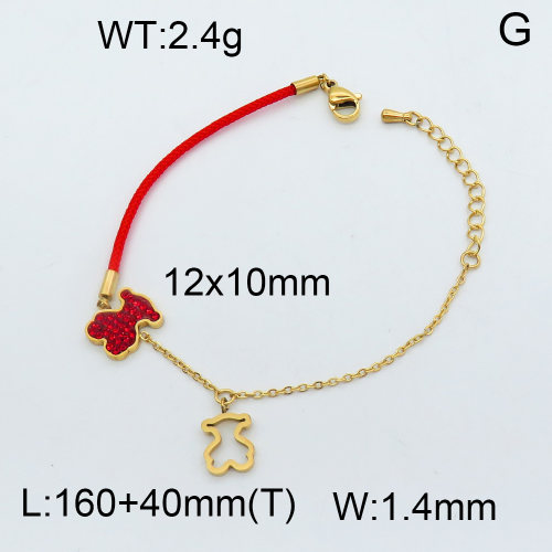 SS Bear Bracelets  TB3001453bbov-669