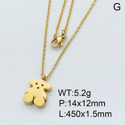 SS Bear Necklaces  TN3001021bbov-613