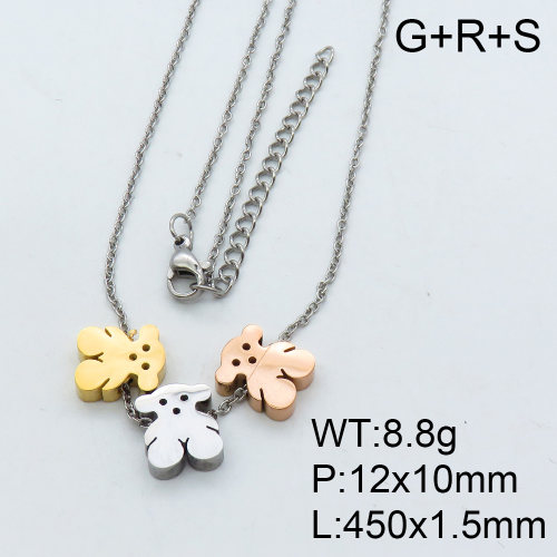 SS Bear Necklaces  TN3001024bhva-613