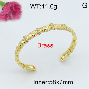 Fashion Brass Bangle  F3BA40682biib-J40