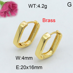 Fashion Brass Earrings  F3E200163vbpb-J40