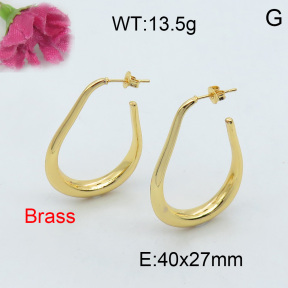 Fashion Brass Earrings  F3E200165bhia-J40