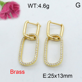 Fashion Brass Earrings  F3E401947vhmv-J40