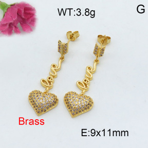 Fashion Brass Earrings  F3E401963vhnv-J40