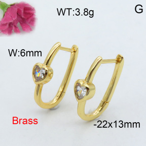 Fashion Brass Earrings  F3E401964vhha-J40