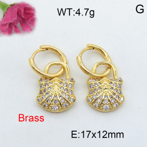 Fashion Brass Earrings  F3E401966vhnv-J40
