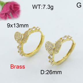 Fashion Brass Earrings  F3E401969vihb-J40