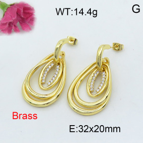 Fashion Brass Earrings  F3E401971vhnv-J40