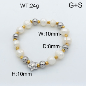 Natural Pearl Bracelet  3B3001195vhha-908