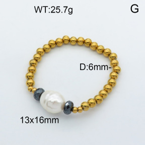 Shell Pearl Bracelet SS Bracelet  3B3001196bhva-908