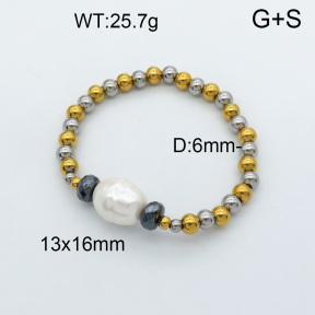 Shell Pearl Bracelet SS Bracelet  3B3001197vbpb-908