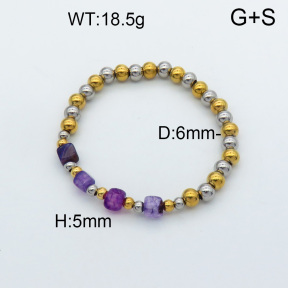 Agate SS Bracelet  3B4001833bbov-908