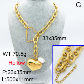 Natural Pearl Necklace  3N3000774ajhl-908