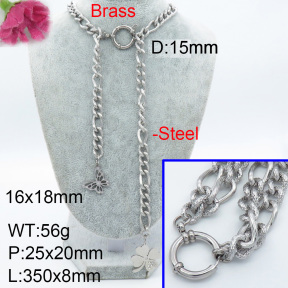 Fashion Brass Necklace  F3N402970vhpl-908