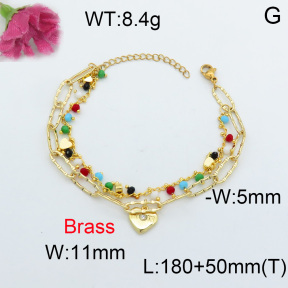 Fashion Brass Bracelet  F3B403811abol-J05