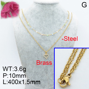 Fashion Brass Necklace  F3N402973vhha-J05