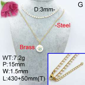 Fashion Brass Necklace  F3N402975bhia-J05