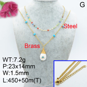 Fashion Brass Necklace  F3N402978vhkb-J05