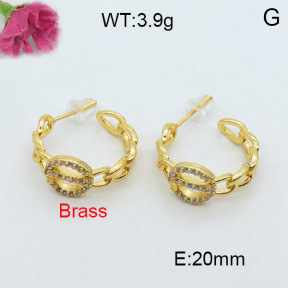 Fashion Brass Earrings  F3E4001974vbpb-J37