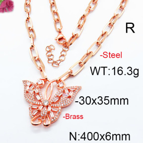 Fashion Brass Necklace  F6N402996ahlv-J45