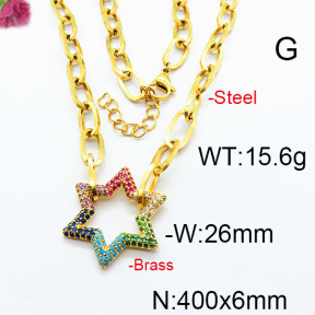Fashion Brass Necklace  F6N402998ahlv-J45