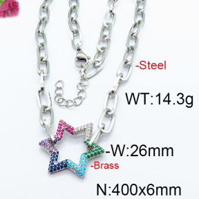 Fashion Brass Necklace  F6N403000vhkb-J45