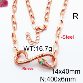 Fashion Brass Necklace  F6N403002ahlv-J45