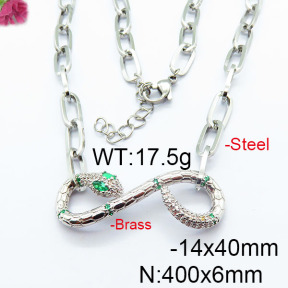 Fashion Brass Necklace  F6N403003vhkb-J45