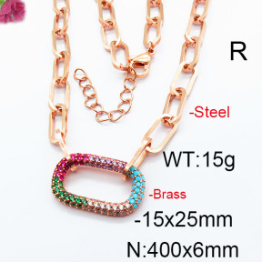 Fashion Brass Necklace  F6N403005ahlv-J45