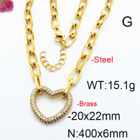 Fashion Brass Necklace  F6N403007ahlv-J45
