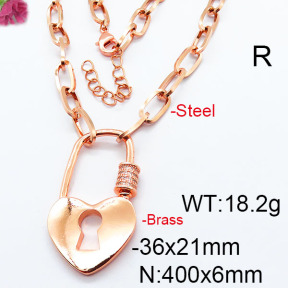 Fashion Brass Necklace  F6N403011ahlv-J45