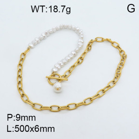 SS Necklace  3N3000803bhia-669