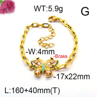 Fashion Brass Bracelet  F6B4004287bhva-J45